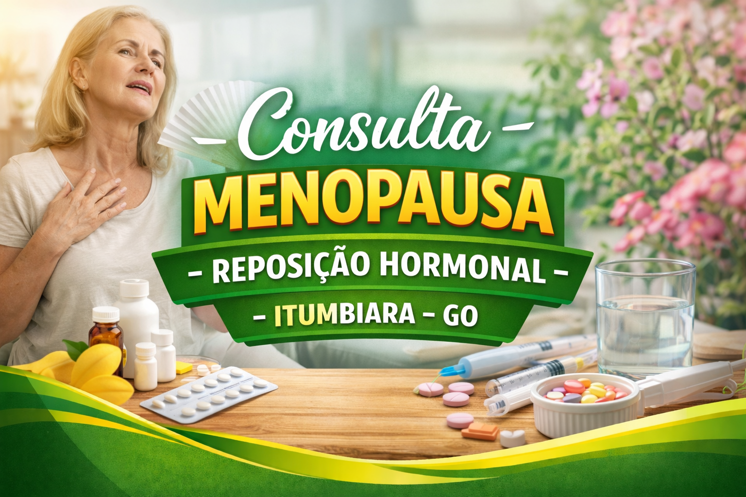 Consulta Menopausa Reposição hormonal Itumbiara Go